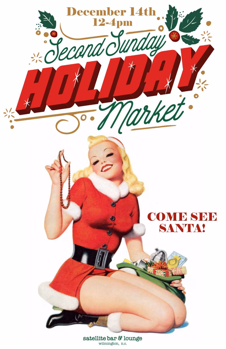 Second Sunday Holiday Market at Block Taco downtown Wilmington NC