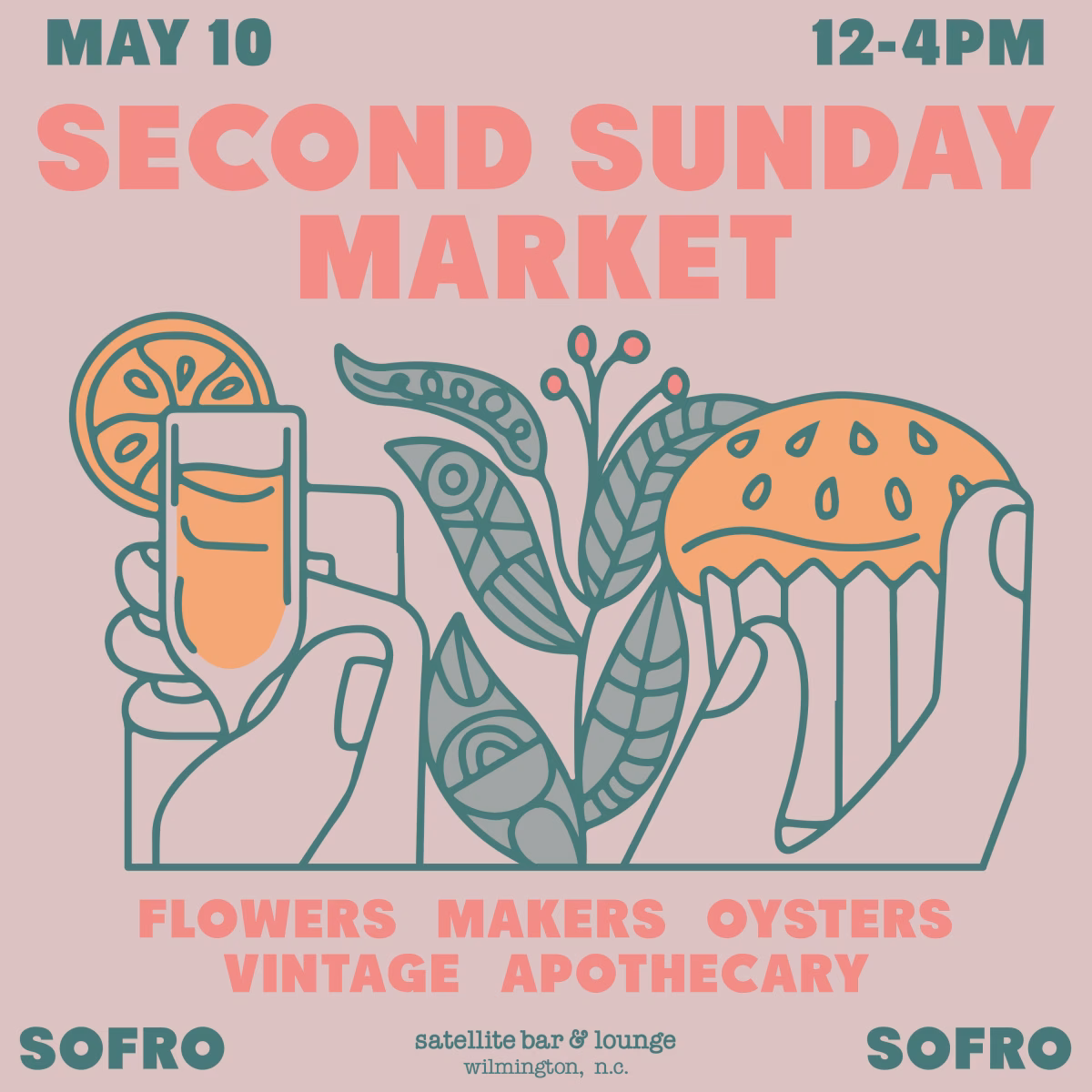 Second Sunday Market at Block Taco downtown Wilmington NC