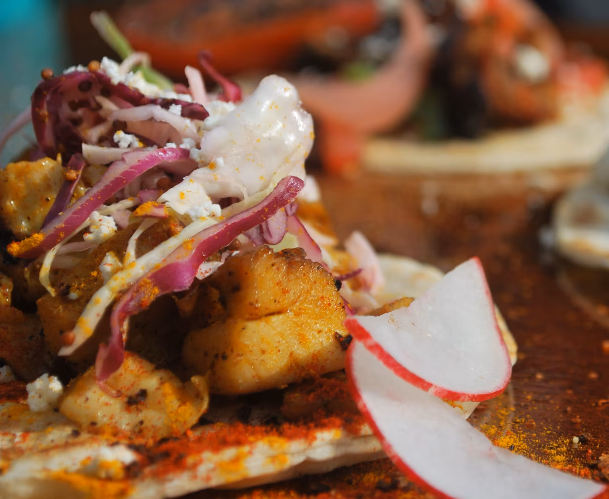 Chicken Taco taco from Block Taco downtown Wilmington NC